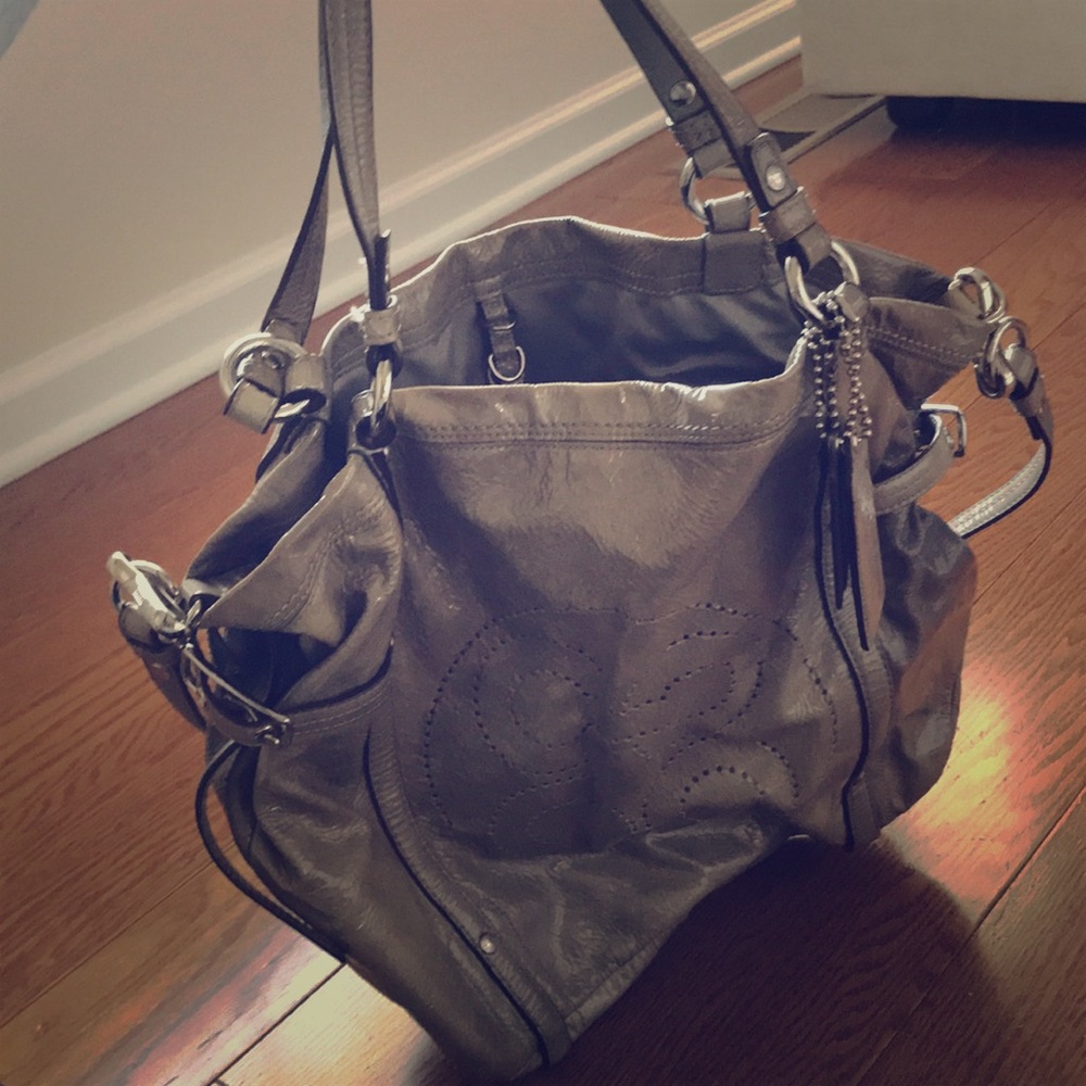 Large Gray Coach bag